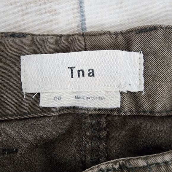 Aritzia TNA Heroic Cotton  Jogger Pant Zipper Cuff Brown Size 6 - Picture 2 of 16
